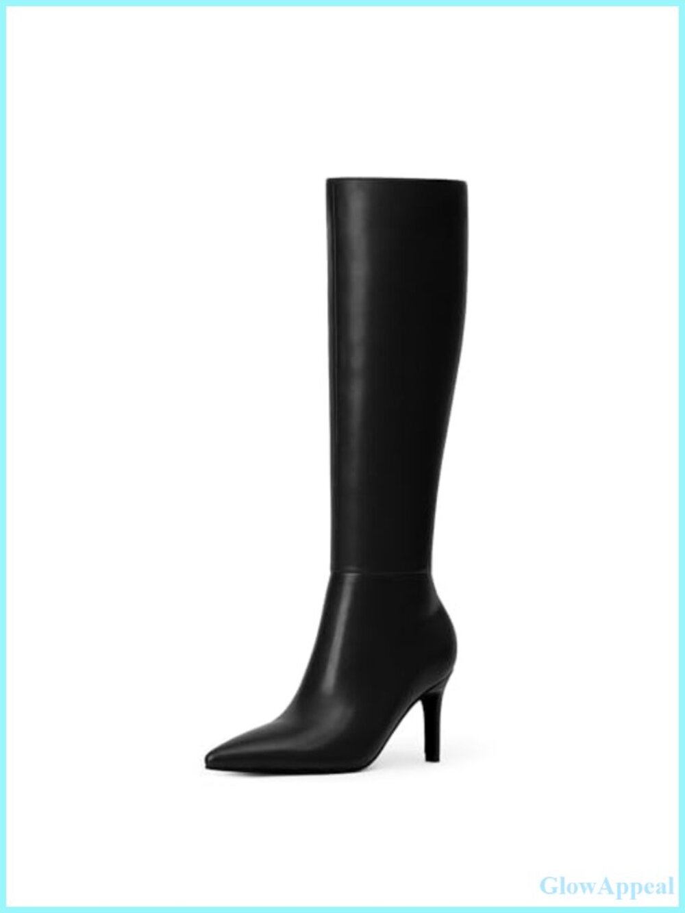 Knee High Boots Pointed Toe Stiletto Heel Faux Leather Tall Boots